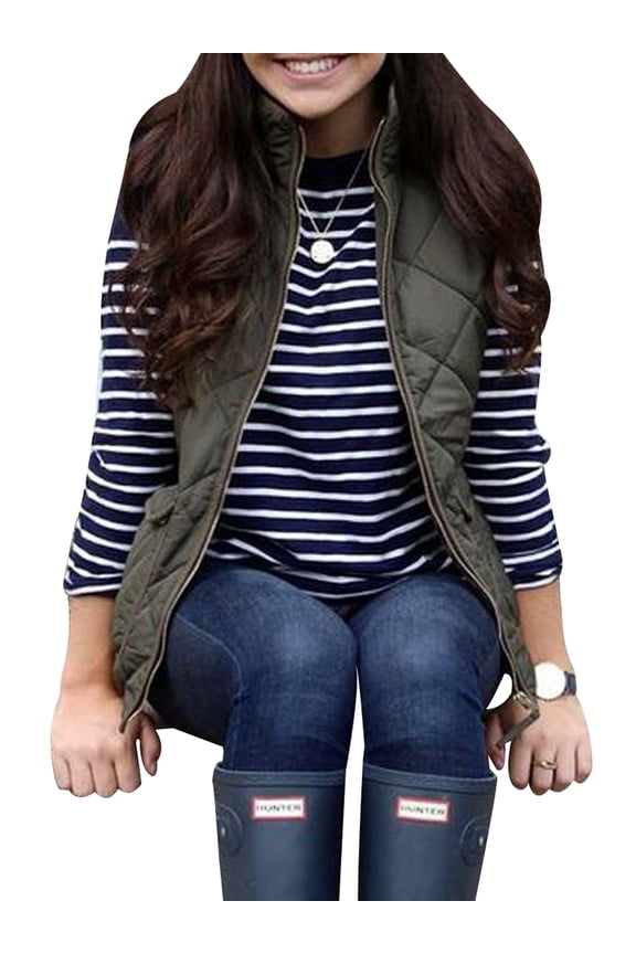 Women Puffer Padded Vest Jacket Gilet Ladies Sleeveless Coat Snowsuit Jacket