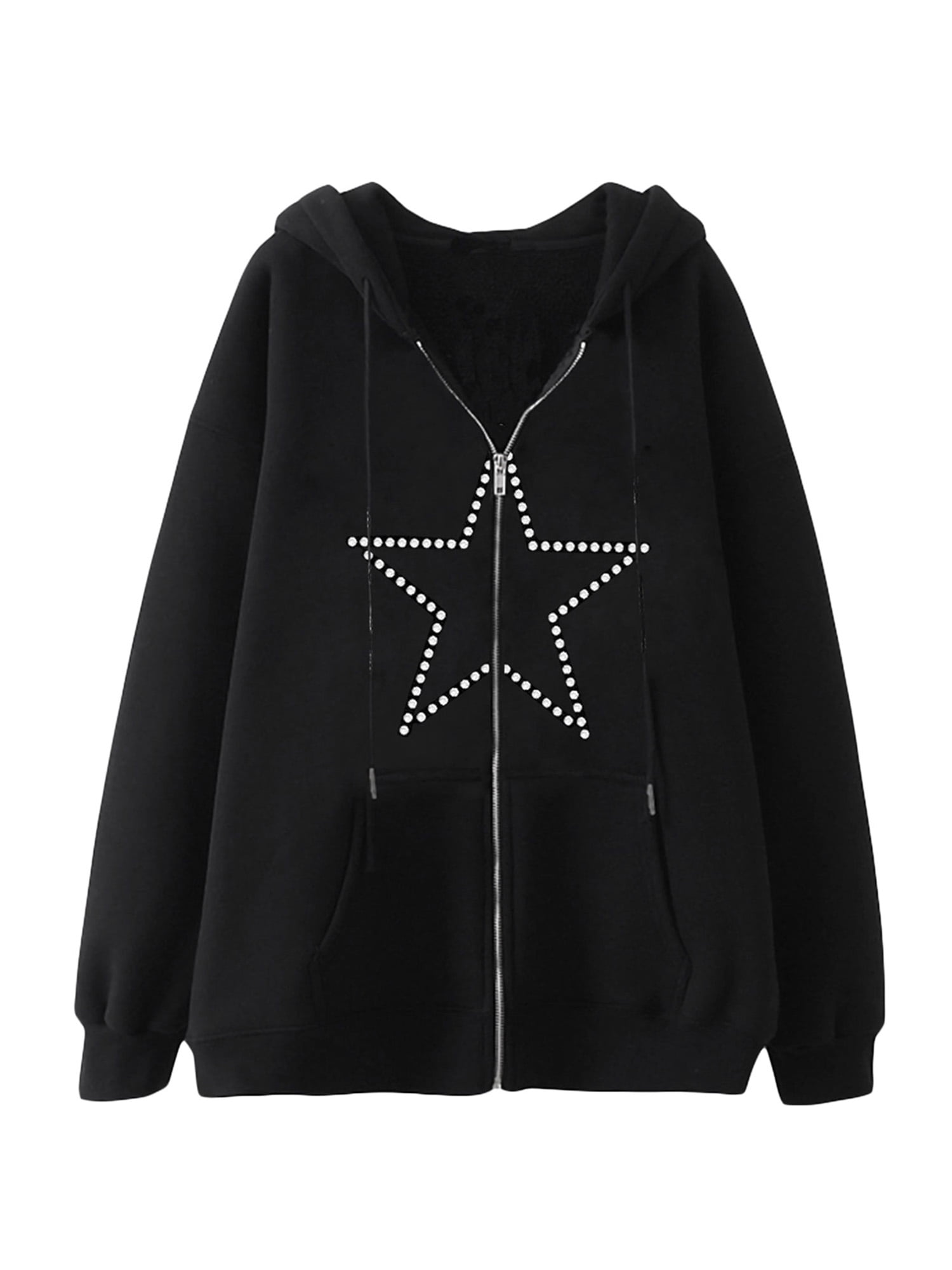 Black sales drawstring hoodie