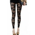 thumbnail image 1 of Sunisery Women Sexy Lace Rose Pattern See Through Footless Tights Leggings Pantyhose Stockings, 1 of 6