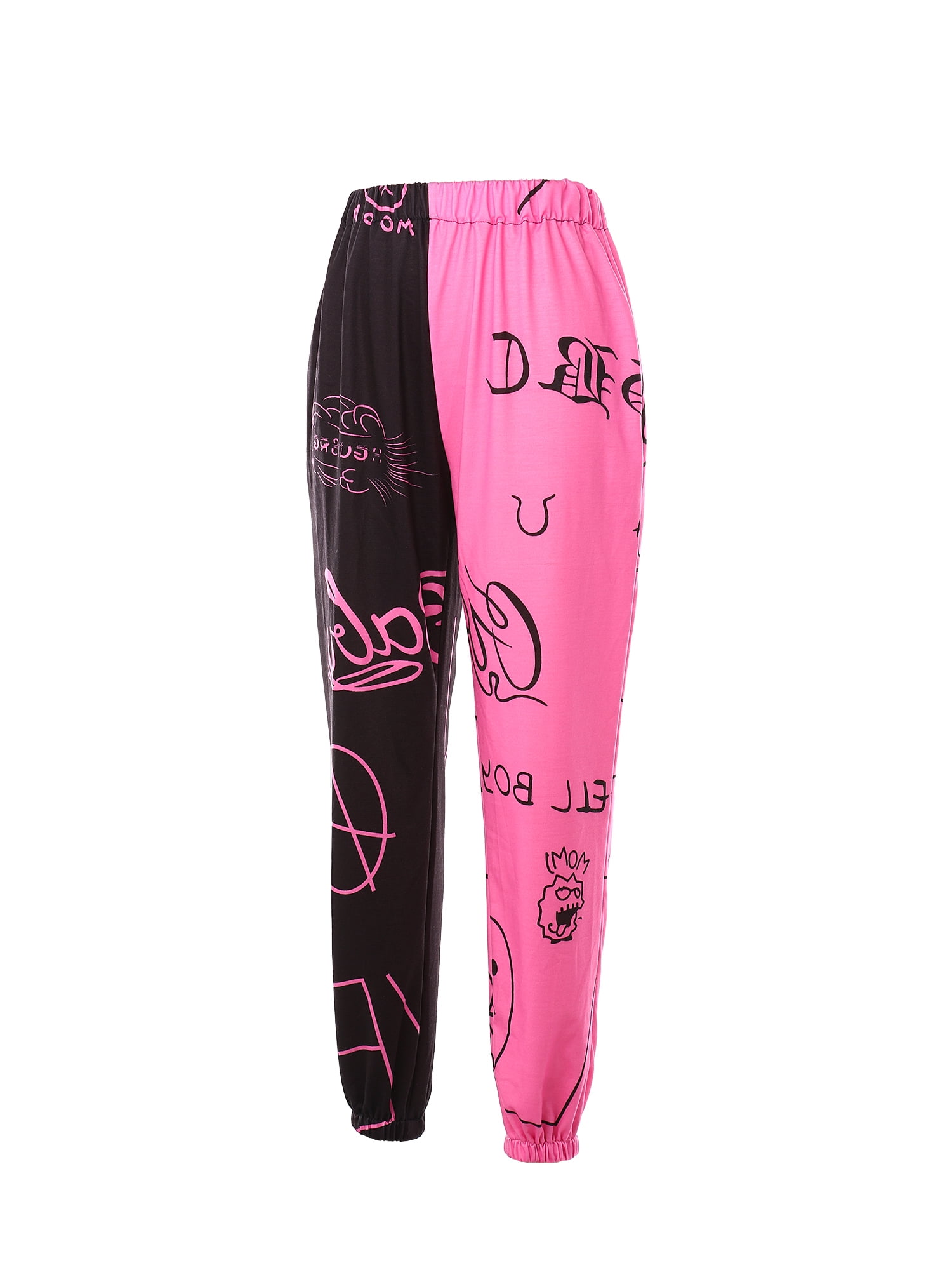 Sunisery Women s Graffiti Loose Casual Sweatpants Pants Trendy Printed Elastic Waist Ankle Tied Street Jogger Pants Sweatpants Walmart