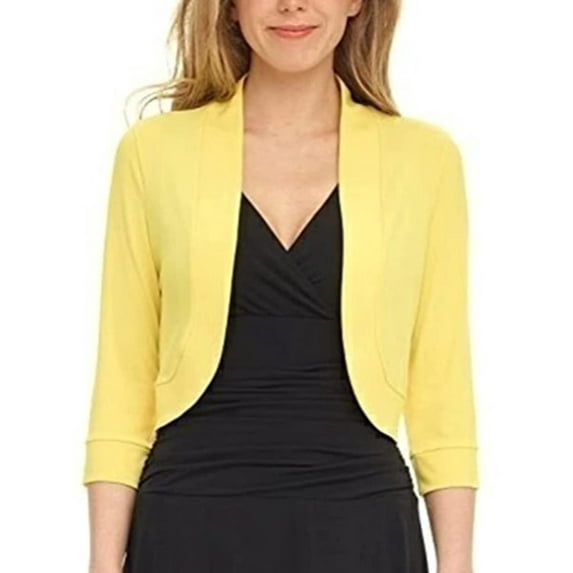 Sunisery Women's Plus Size Open Front Cropped Bolero Shrug Cardigan Shrug Sweater Jacket