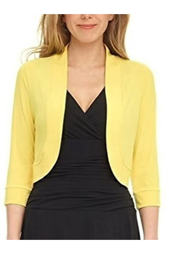 Women's Plus Size Open Front Cropped Bolero Shrug Cardigan Shrug Sweater Jacket