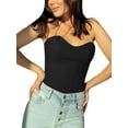 thumbnail image 1 of Sunisery Women’s Solid Color Off-the-shoulder Exposed Navel Pullover Tube Tops, 1 of 9