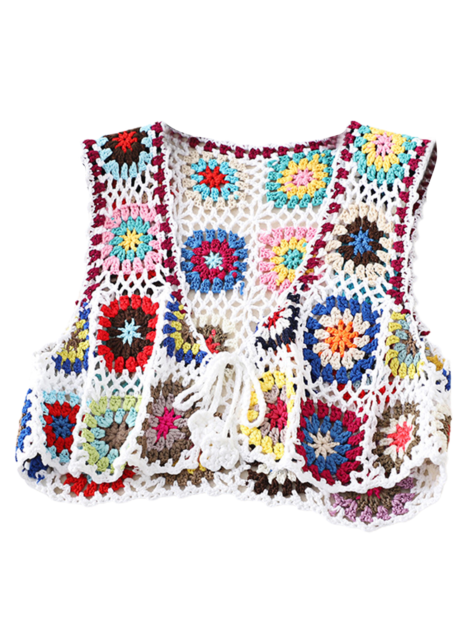 Women's Black Patchwork Embroidered Tank Tops For Summer, Breathable Cotton Blend, Relaxed Fit main image 0