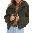 thumbnail image 1 of Sunisery Womens Thick Warm Teddy Bear Pocket Fleece Jacket Coat Zip Up Outwear Overcoat, 1 of 6