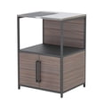 thumbnail image 1 of Sunjoy 25x21 in. Kitchen Island Counter with Stainless-Steel Countertop, Open Storage Shelf, 1 of 7