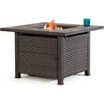 thumbnail image 1 of Sunjoy Lynch Square Ceramic tile top with all-weather wicker Propane Powered Firepit, 1 of 10