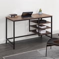 thumbnail image 1 of Sunjoy 47Inch Home Office Writing Desk Student  Desk  Computer Table with  with Shelf Divider Panel, 1 of 8