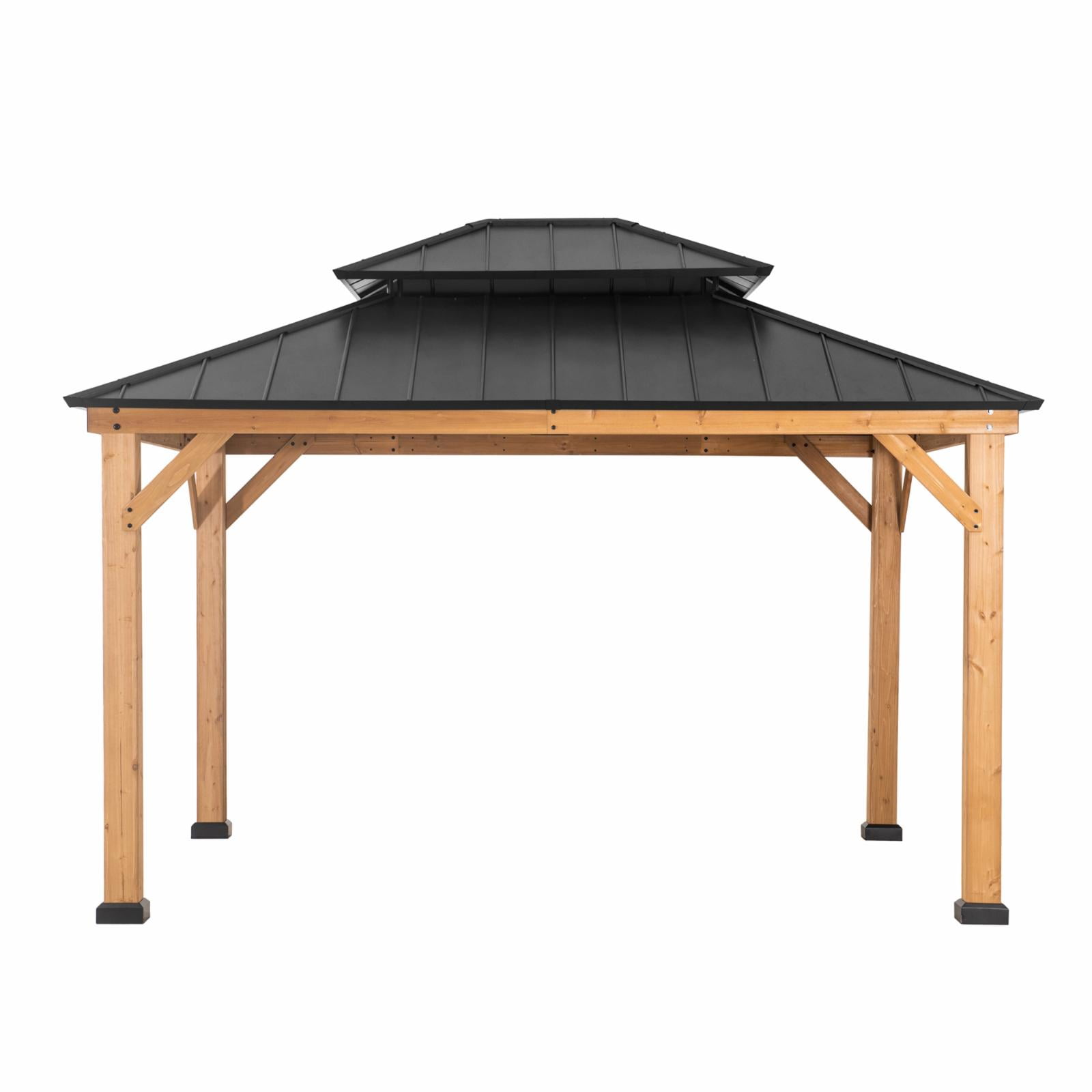 Sunjoy Bridgeport 11 x 13 ft. Outdoor Patio Cedar Framed Gazebo with