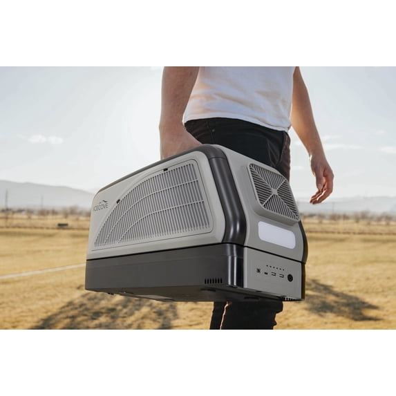 Sunjoy Portable Air Conditioner with Battery, Indoor/Outdoor AC Unit 2500 BTU, Car Conditioner, Camping, Gray