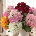 thumbnail image 1 of Sunjoy Tech 1 Branch Simulation Hydrangea Various Bright Colors Pastoral Style Lovely Scene Layout Ornament Photo Props Flower Arrangement Home Decoration Party Supplies for Living Room, 1 of 8