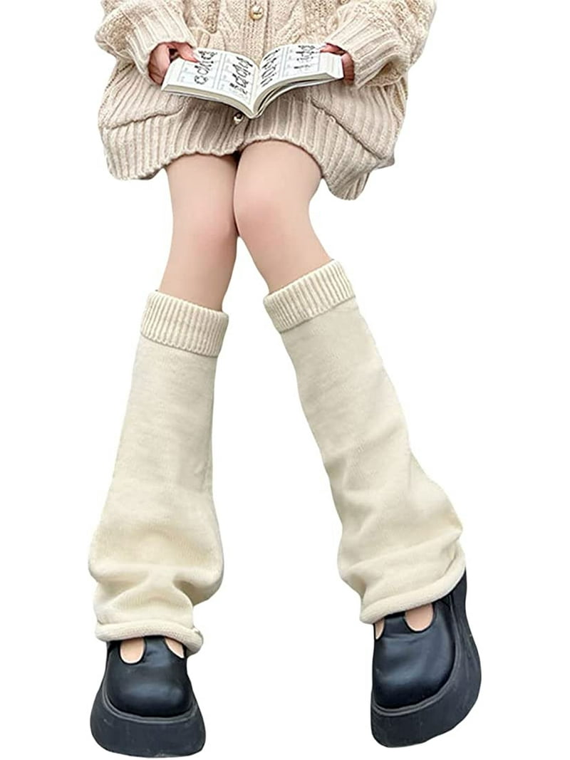 Sunjoy Tech Pair Autumn Winter Women Leg Warmers Solid Color