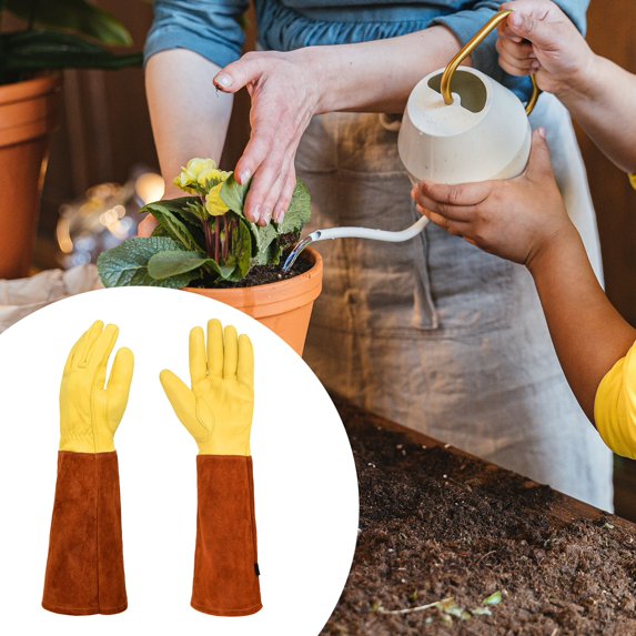 Sunjoy Tech 1 Pair Garden Gloves Full Coverage Labor Long Elbow Gloves Wear Resistant Breathable