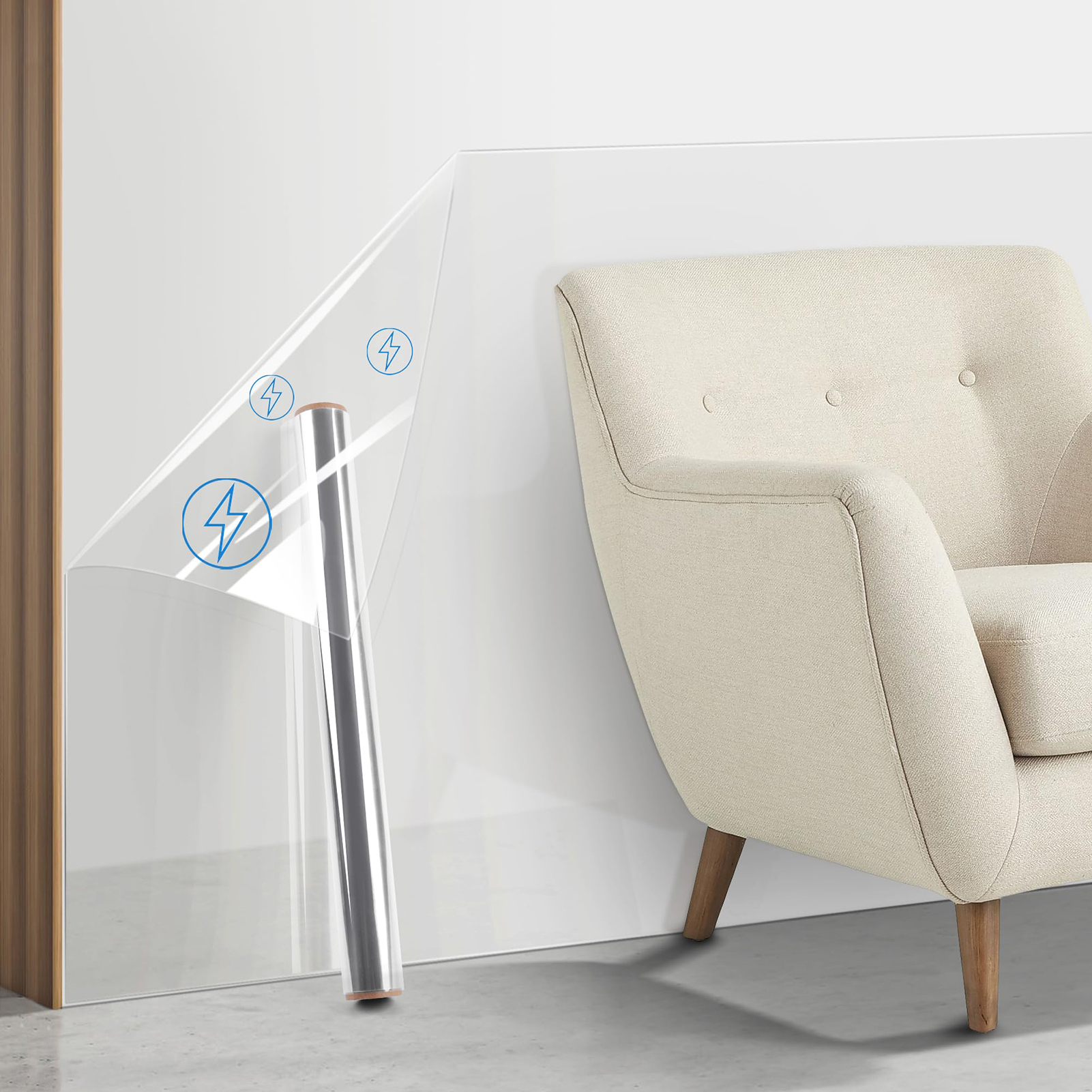 Sunjoy Tech 1 Roll Wall Protective Film Electrostatic Adhesion Anti