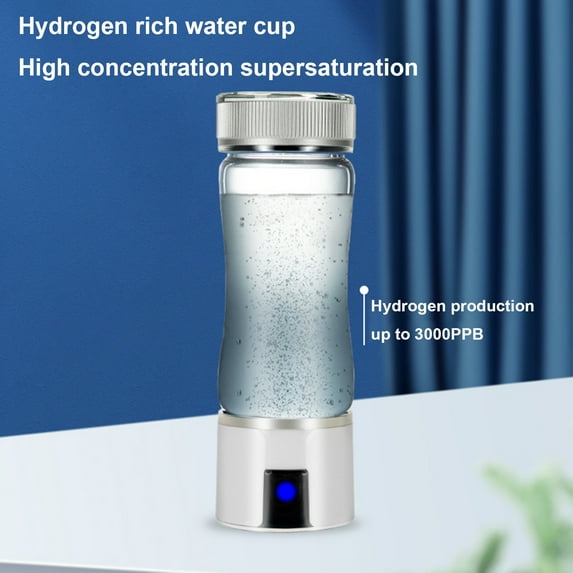 Sunjoy Tech 1 Set 300ML Hydrogen Water Cup Portable Hydrogen Water Bottle Generator Quick Electrolysis Water Ionizer for Travel Home