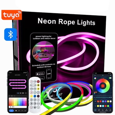 Sunjoy Tech 1 Set Flexible Strip Light IP67 Waterproof Bent Freely Extra-Long Remote Control Multiple Lighting Modes Holiday Party RGB Light Strip Music Sync LED Lamp Home Supplies
