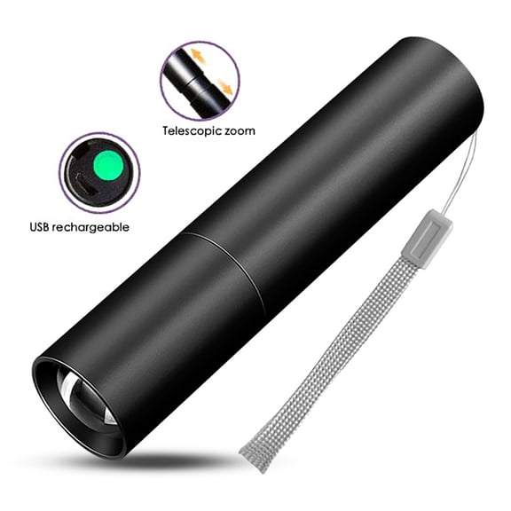 Sunjoy Tech 1 Set Mini Flashlight High Brightness 3 Lighting Modes Waterproof Compact Size Energy-saving User-friendly Aluminum Alloy Mini Emergency Flashlight Safety Light Kit for Outdoor