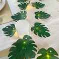 thumbnail image 1 of Sunjoy Tech 1 Set String Light Turtle Leaves Shape Radiation Free Faux Silk Flower LED Fairy Curtain String Light Wedding Decor for Office, 1 of 8