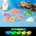 thumbnail image 1 of Sunjoy Tech 10Pcs Turtle Ornament Realistic Creative Eye-catching Resin Luminous Turtle Statue Micro Landscape Home Decor, 1 of 8
