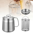 thumbnail image 1 of Sunjoy Tech 1500/2000ML Oil Filter Can Stainless Steel Oil Filter Pot Large Capacity Oil Filter Vessel Fryer Pan with Fine Mesh Filter Heavy Duty Bacon Grease Container for Home Kitchen Outdoor Cookin, 1 of 8
