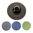thumbnail image 1 of Sunjoy Tech 2 Pcs Anti- Round Table Mat Set Woven Placemats Dining Table Non- Coasters for Kitchen Heat Resistant Bowl Pads Drink Mats, 1 of 8
