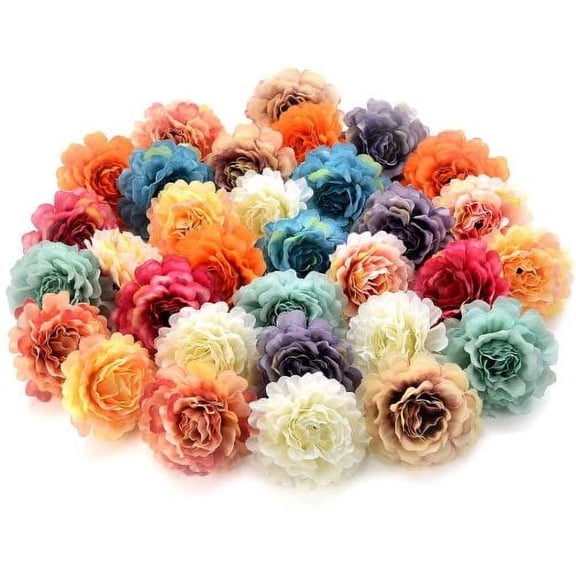 Sunjoy Tech 2 Silk Hydrangea Heads Artificial Flowers Heads for Home Wedding Decor Baby Showers DIY Crafts, Pack of 10
