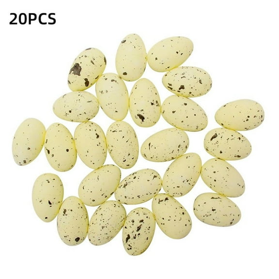 Sunjoy Tech 20PCS Artificial Bird Eggs Craft for Home Decor Garden Ornaments DIY Easter Decoration Fake Nest Eggs for Wedding Party Decorative Photography Prop