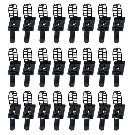 Sunjoy Tech 24/48Pcs Christmas Garland Hanger,Garland Hooks Ties Christmas Stocking Holder Reusable Adhesive Adjustable Straps for Fireplace Window Decor
