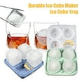 thumbnail image 1 of Sunjoy Tech 2Pcs Silicone Ice Cube Tray 4 Cavities Food Grade Easy Release Refrigerator Summer Cocktail Whiskey Ice Ball Maker Mold Kitchen Supplies, 1 of 8