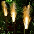 thumbnail image 1 of Sunjoy Tech 2Pcs Solar Reed Lights Waterproof Realistic Looking No Wiring Required Automatic Charging Soft Lighting Outdoor Garden Lights Solar-Powered Reed Lamps Garden Supplies, 1 of 7