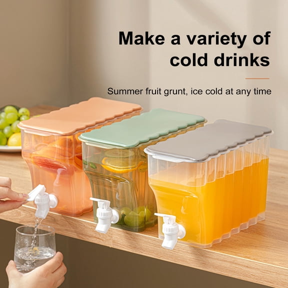 Sunjoy Tech 3.6L Cold Drink Dispenser with Faucet Fridge Safe Beverage Dispenser for Parties Leakproof Juice Water Dispenser for BBQ Picnic