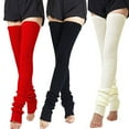 thumbnail image 1 of Sunjoy Tech 31.5 Inch Length Leg Warmers Knit Over the Knee Extra Long Winter Soft Thick Thigh High Footless Socks for Women, 1 of 4