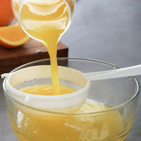 Sunjoy Tech 4 Pieces Fine Mesh Strainer Food Yogurt Mesh Sieve Plastic Mesh Colander with Handle Mini Brine Shrimp Separation Net for Filtering Juice Wine Kitchen