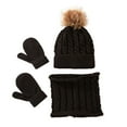 thumbnail image 1 of Sunjoy Tech  4PCS Kids Winter Hat Scarf Gloves for Toddlers Hat Gloves Set Baby Winter Beanie Hat Scarf Gloves Gift for Boys Girls, 1 of 4