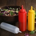 thumbnail image 1 of Sunjoy Tech 4Pcs Kitchen Plastic Seasoning Dispensing Bottles with Lid Multifunctional Pigment Squeeze Bottle 250ml BPA Free Condiment Squeeze Bottles for Liquids Syrup Ketchup Sauces Salad Dressing O, 1 of 8