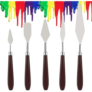CONDA Artist Palette Knife Set - 5 Pieces Painting Knives for Acrylic,  Flexible Stainless Steel Spatula Pallet knife for Mixing Color, Spreading