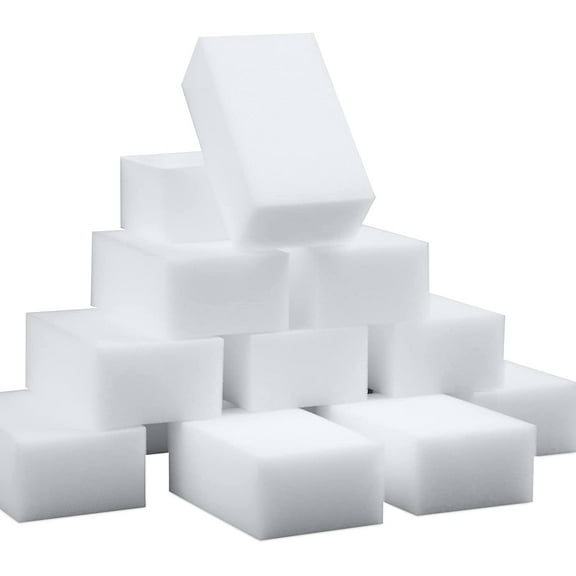 Sunjoy Tech 50 Pack Magic Sponge Eraser, Long Lasting Cleaning Sponges in Bulk - Multi Surface Power Scrubber Foam Cleaning Pads - Bathtub, Floor, Baseboard, Bathroom, Wall Cleaner