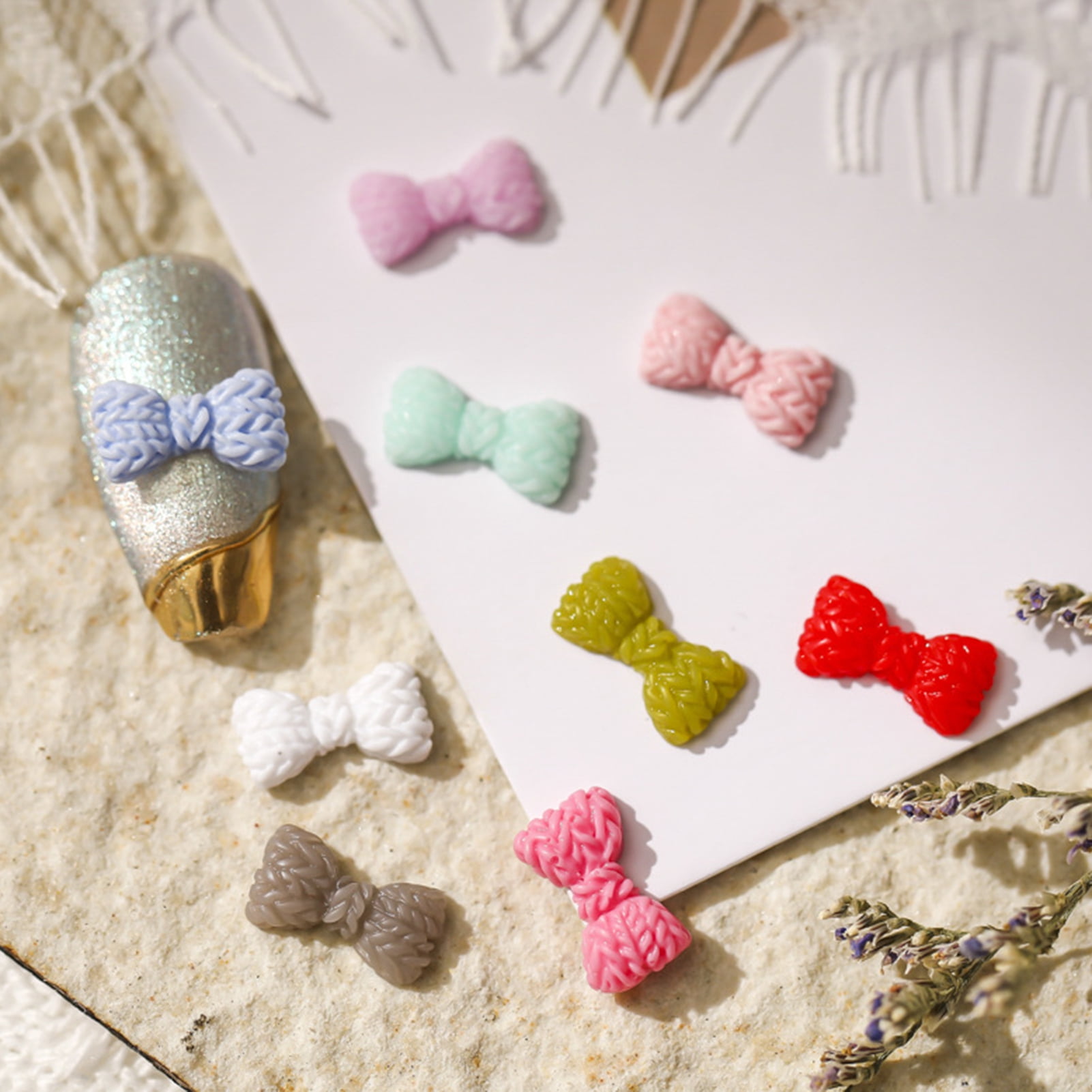 1 Box Bow-Knot Nail Art Strasssteine - Schleifen & Fliegen, Mehrfarbig, Für Nageldesign & DIY