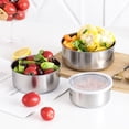 thumbnail image 1 of Sunjoy Tech 5Pcs Food Storage Bowl Easy to Clean Wear-resistant Stainless Steel Basin for Home Kitchen Restaurant, 1 of 8