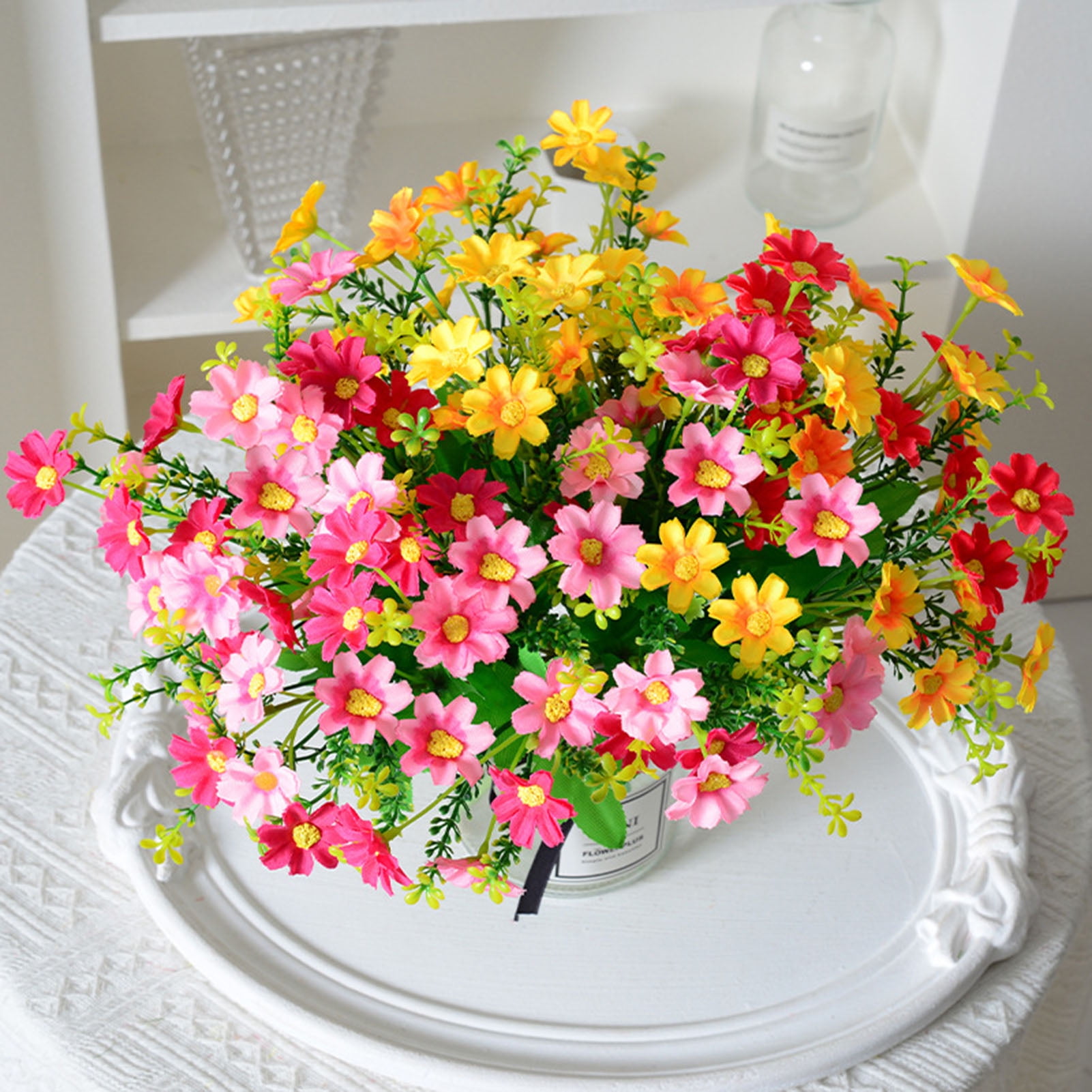Sunjoy Tech 6 Bundles Artificial Flower UV Resistant No Watering
