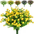 thumbnail image 1 of Sunjoy Tech 6pcs Artificial Flowers Outdoors, UV Resistant Plastic Flower Plants for Outdoor, Faux Flowers in Bulk for Garden Patio Porch Window Box Home Wedding Décor, 1 of 8