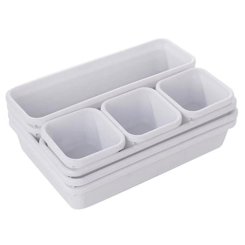 8pcs/set Plastic Drawer Organizer Bins For Home Storage And Organization,  Ideal For Desk Accessories, Makeup, Office Supplies