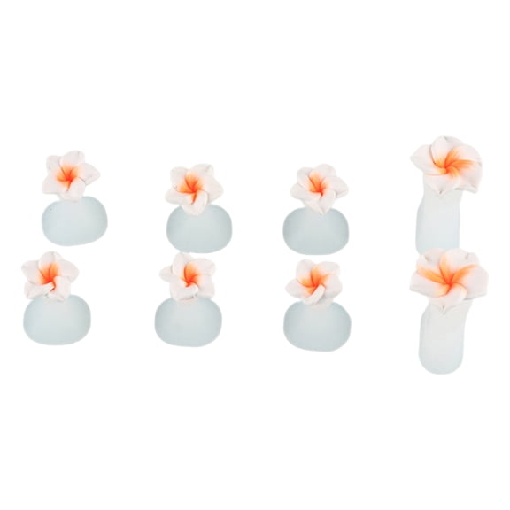 Sunjoy Tech 8Pcs Toe Separator Non-slip Washable Stain-resistant Sweat-absorbent Stable Soft Foot Finger Separator Nail Salon Supply