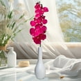 thumbnail image 1 of Sunjoy Tech 9 Heads Artificial Moth Orchids Branch Fake Silk Flower Wedding Faux Phalaenopsis Floral Branch Decoration Party Home Office Table Centerpiece 1Pc, 1 of 8