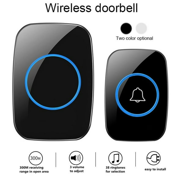 Sunjoy Tech A10 Wireless Waterproof Door Chime & Bell, White