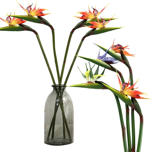 Sunjoy Tech Artificial Flower Lifelike Bird of Paradise Realistic Non-fading And Low Maintenance Home Decoration