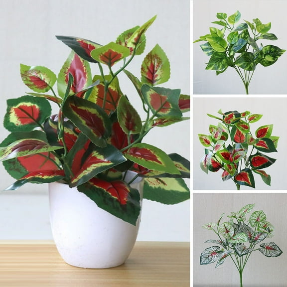 Sunjoy Tech Artificial Plant Vibrant Realistic Fake Leaf Exquisite Workmanship Simulation Green Plant for Home Decoration