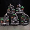 thumbnail image 1 of Sunjoy Tech Backflow Burner Large Hole Funnel Smoke Out Quickly Exquisite Carved Resin Aromatherapy Ornament Retro Mountain Waterfall Incense Burner Home Decor, 1 of 8