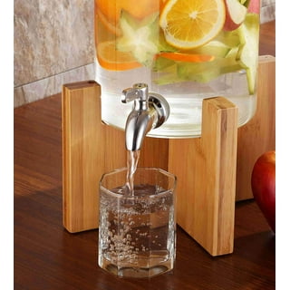 Style Setter Glass Drink Dispenser for Parties -1.5 Gallon  Large Capacity Beverage Dispenser - Easy Assembling with Leakproof Spigot  and Galvanized Base - Sweet Tea, Lemonade, Punch, Water Dispenser: Iced  Beverage Dispensers