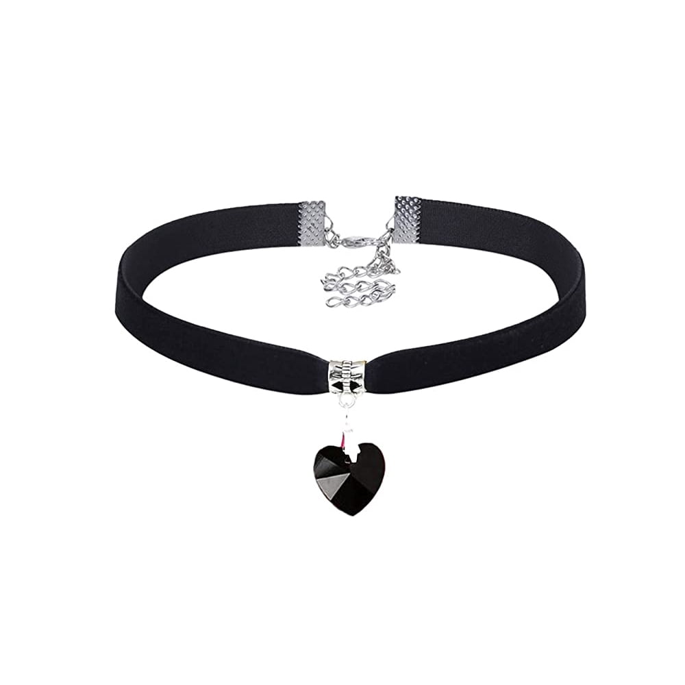 Sparkly Black Rhinestone Choker Necklace For Women – Adjustable Alloy Evening Party Jewelry Gift